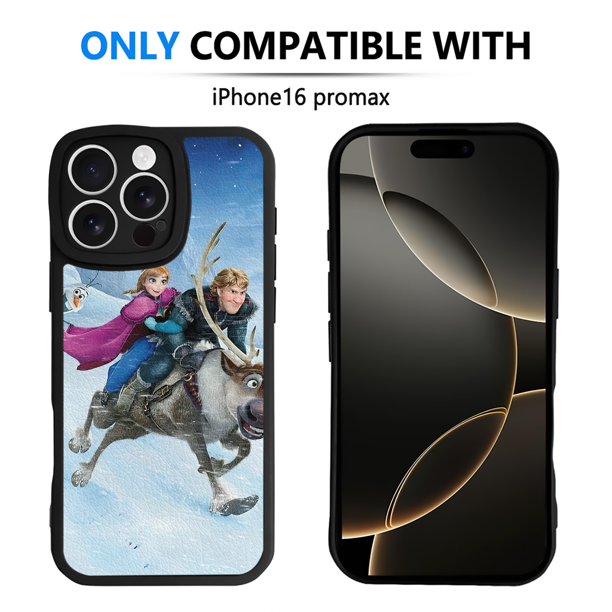 （画像用） アナと雪の女王 アンナ エルサ Frozen Anna Elsa 【iPhone 16シリーズ対応】シリコンスマホケース（レザー調） 材質：シリコン